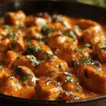 Texas Roadhouse Butter Chicken Skillet in cast iron skillet
