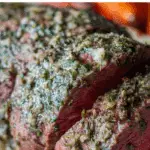 garlic butter beef tenderloin sliced with garlic butter