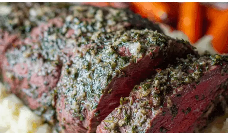 garlic butter beef tenderloin sliced with garlic butter