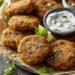 Black-Eyed Pea Fritters served with dipping sauces