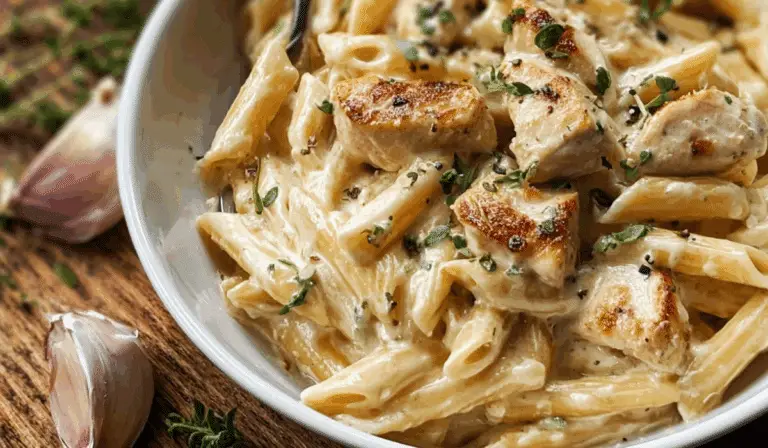 Boursin Chicken Pasta served hot