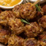 Stuffing Sausage Balls appetizer holiday platter