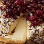 Cranberry brie cheese appetizer holiday table