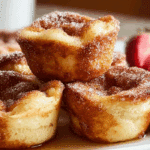 Cinnamon Sugar French Toast Muffins in muffin tin