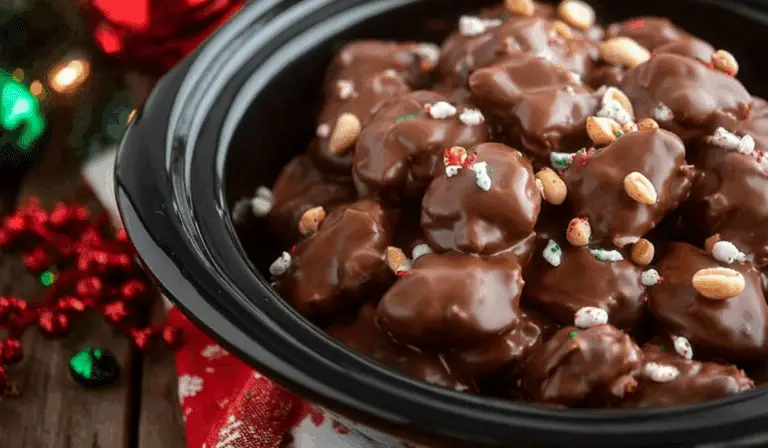 Christmas Crock Pot Candy in holiday kitchen