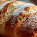 Beginner friendly homemade bread on rustic table