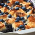 Blueberry French Toast Casserole freshly baked