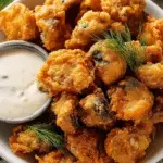 Fried Mushrooms served with dipping sauces