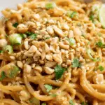 Peanut Noodles served with toppings