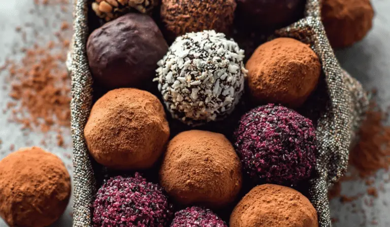 Homemade Chocolate Truffles in Gift Box