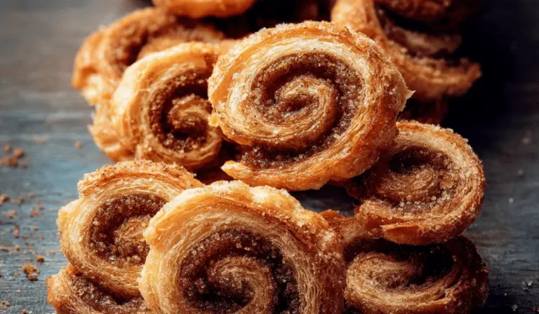 Cinnamon and Spice Palmiers (with Rough Puff Pastry) in festive tin