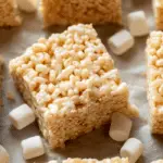 rice krispie treats on parchment paper