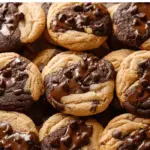 Peanut Butter Chocolate Swirl Cookies on tray