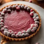 Cranberry Curd Tart on holiday table