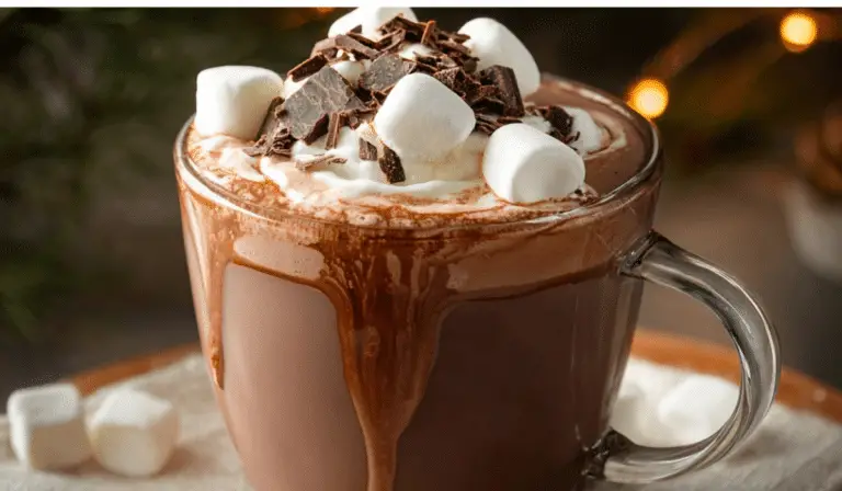 Decadent Slow Cooker Hot Chocolate in cozy mug
