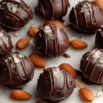 Chocolate-Covered Date and Almond Truffles arranged beautifully